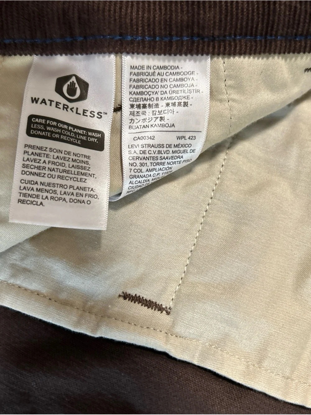 Levi’s Men's XX Chino Taper Brown Corduroy Pants - 34x32 - NWT